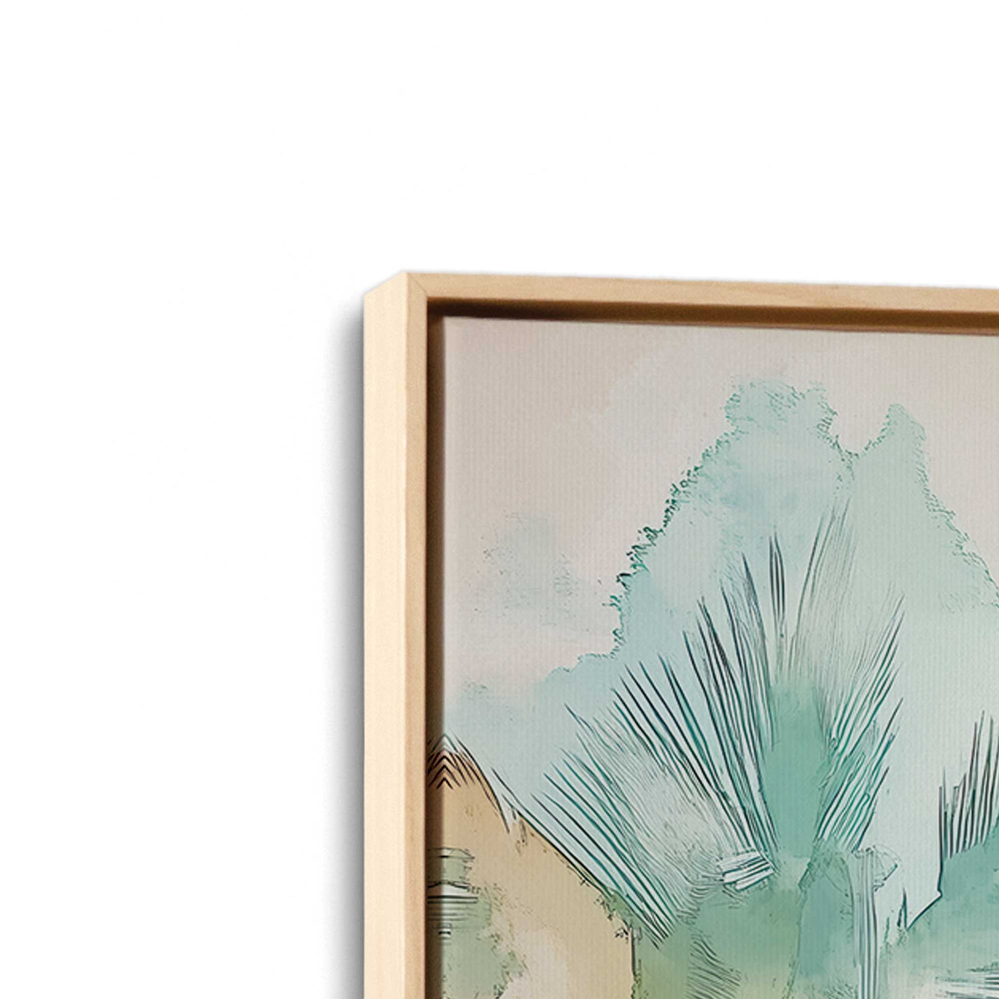 [Color:American Maple], Picture of art in a American Maple frame at an angle