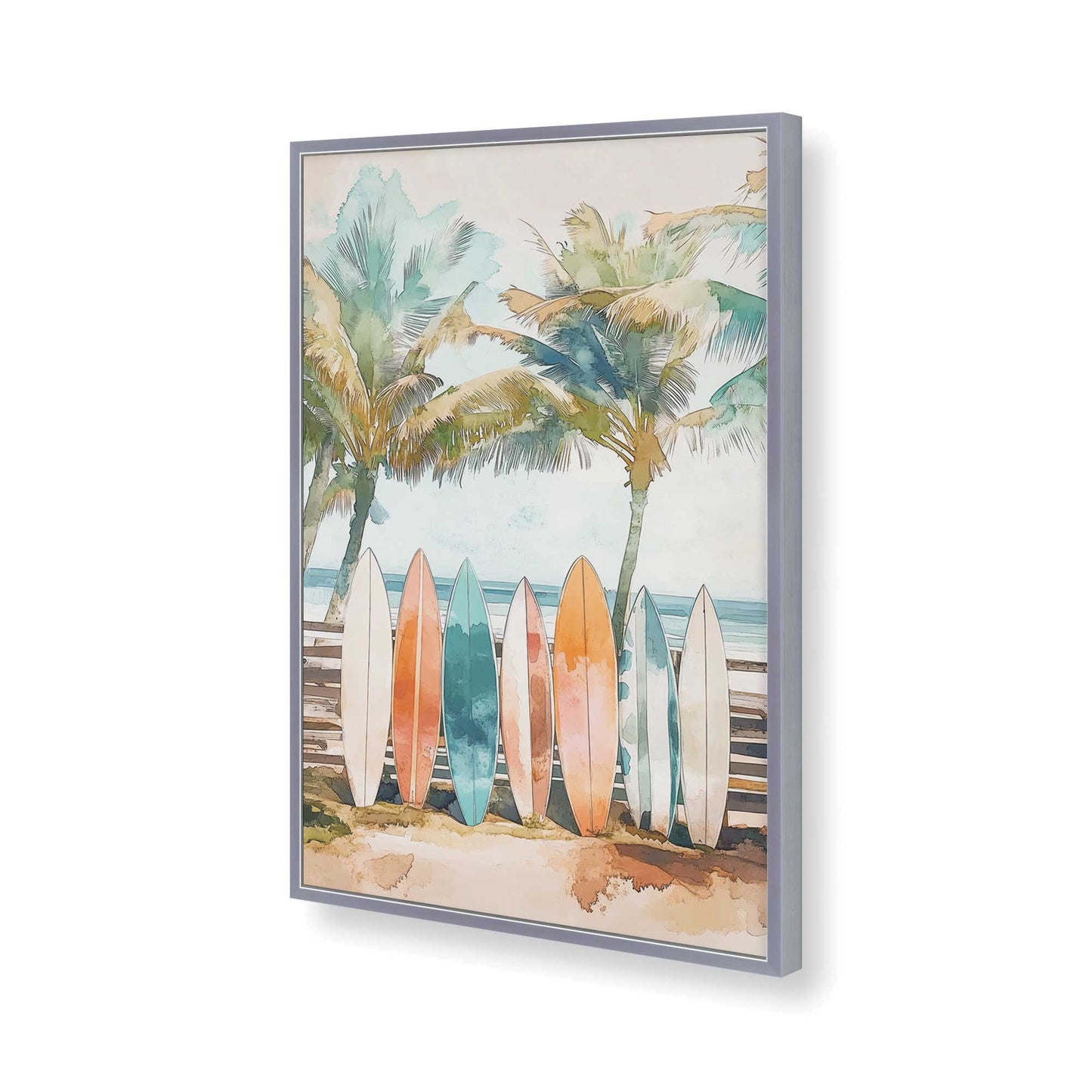 [Color:Polished Chrome], Picture of art in a Polished Chrome frame of the corner