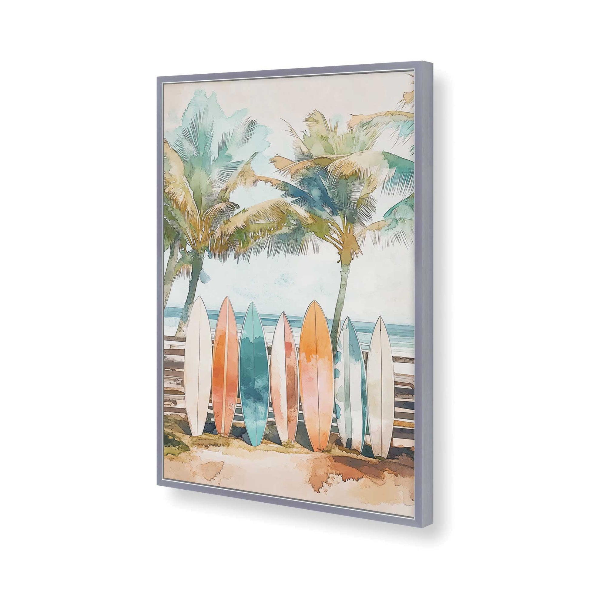 [Color:Polished Chrome], Picture of art in a Polished Chrome frame of the corner