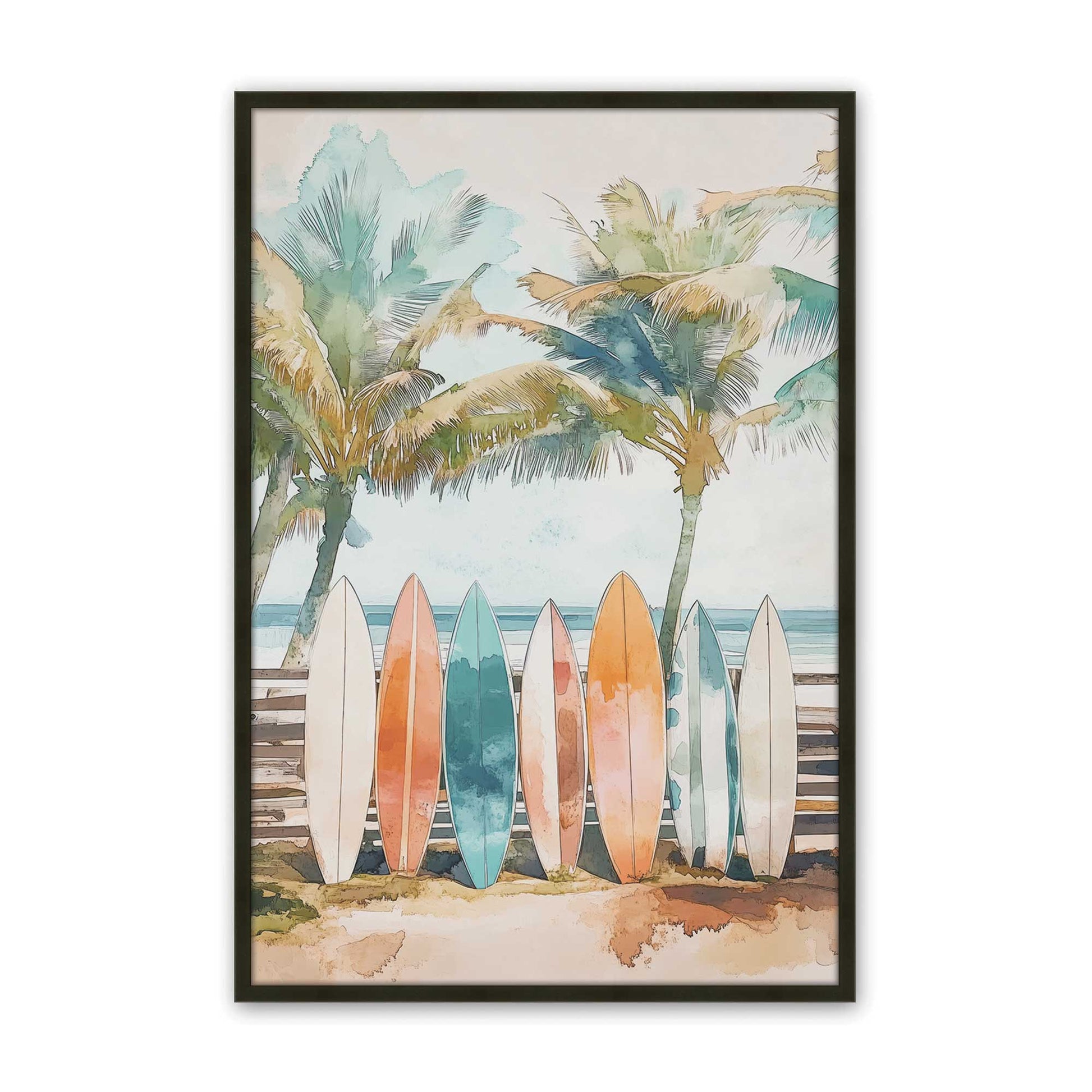 [Color:Satin Black], Picture of art in a Satin Black frame