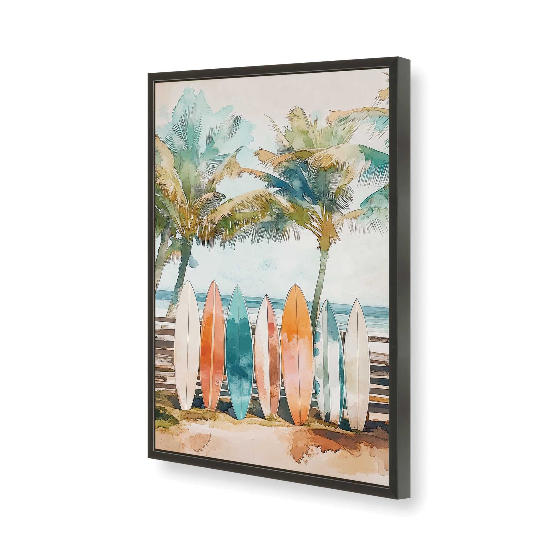 [Color:Satin Black], Picture of art in a Satin Black frame of the corner