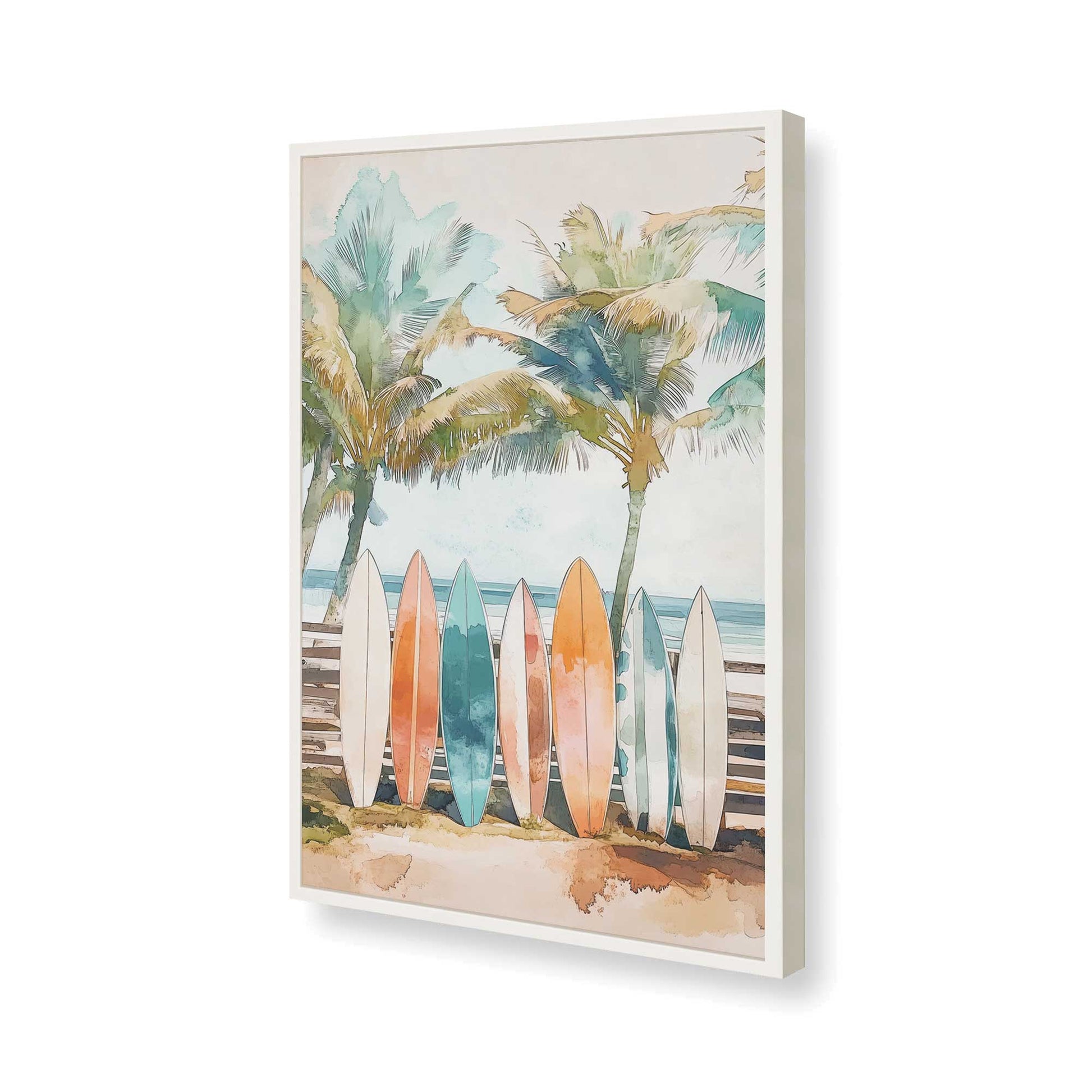 [Color:Opaque White], Picture of art in a Opaque White frame of the corner