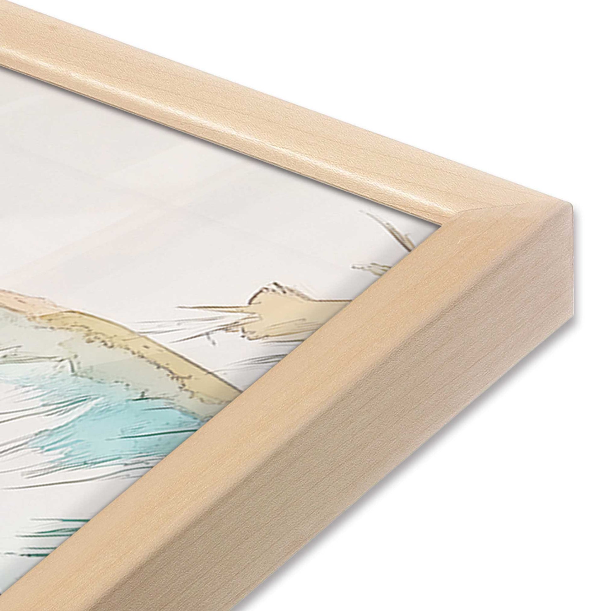 [Color:Raw Maple], Picture of art in a Raw Maple frame at an angle