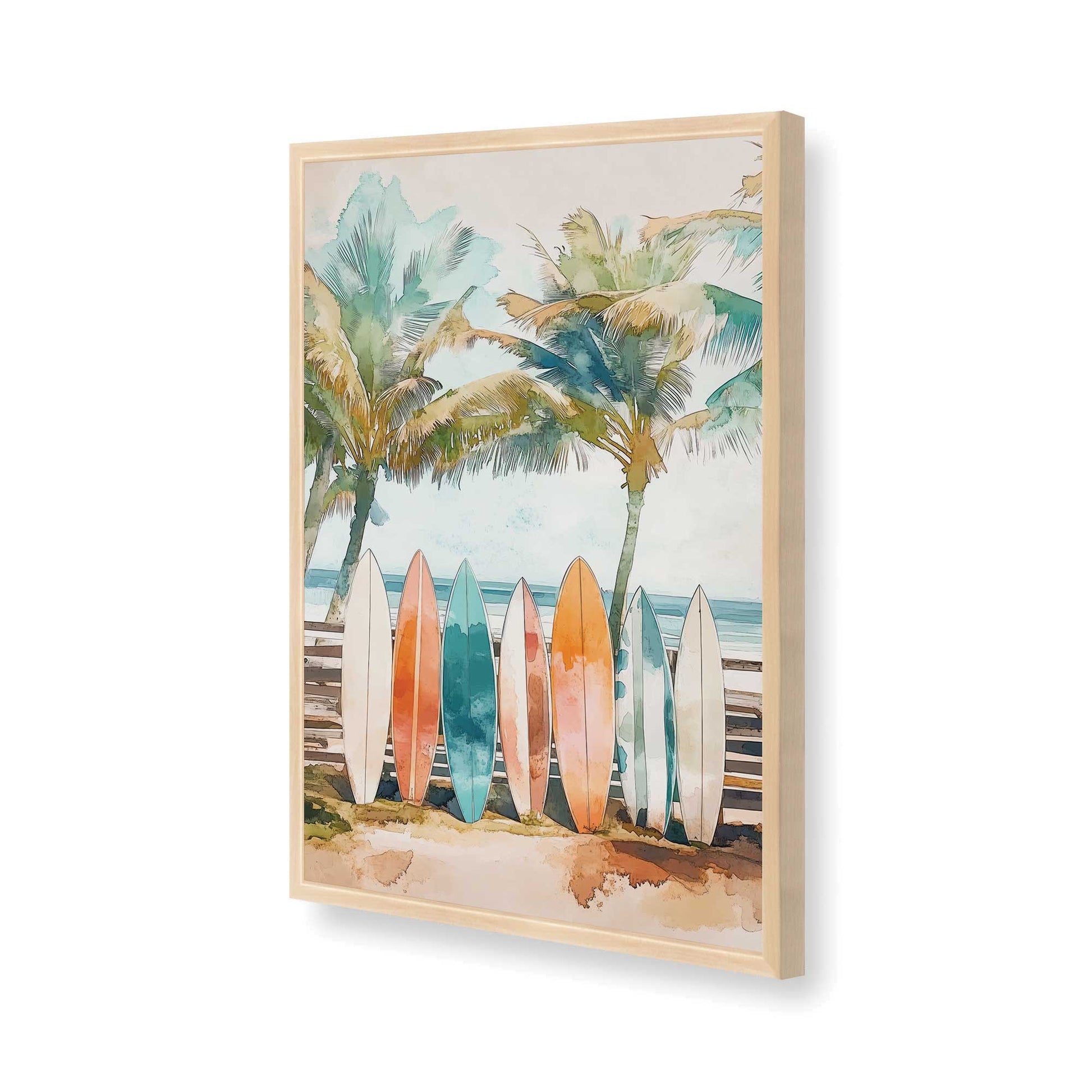 [Color:Raw Maple], Picture of art in a Raw Maple frame of the corner