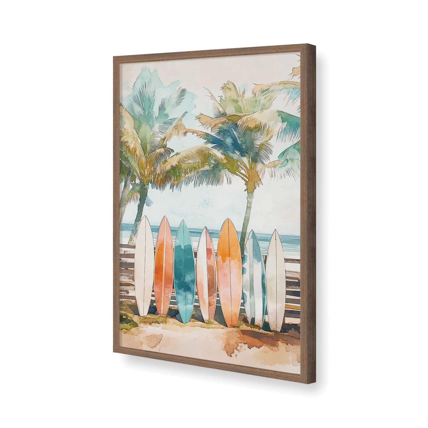 [Color:Walnut], Picture of art in a Walnut frame of the corner