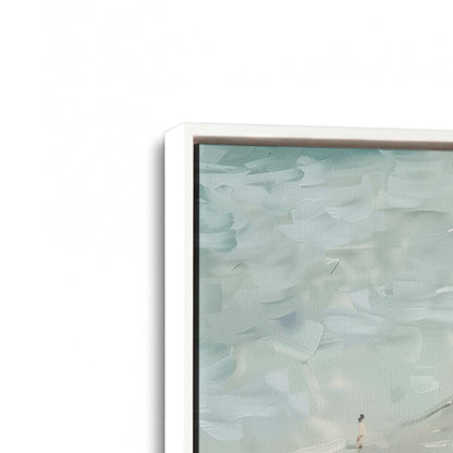 [Color:Opaque White], Picture of art in a White frame at an angle