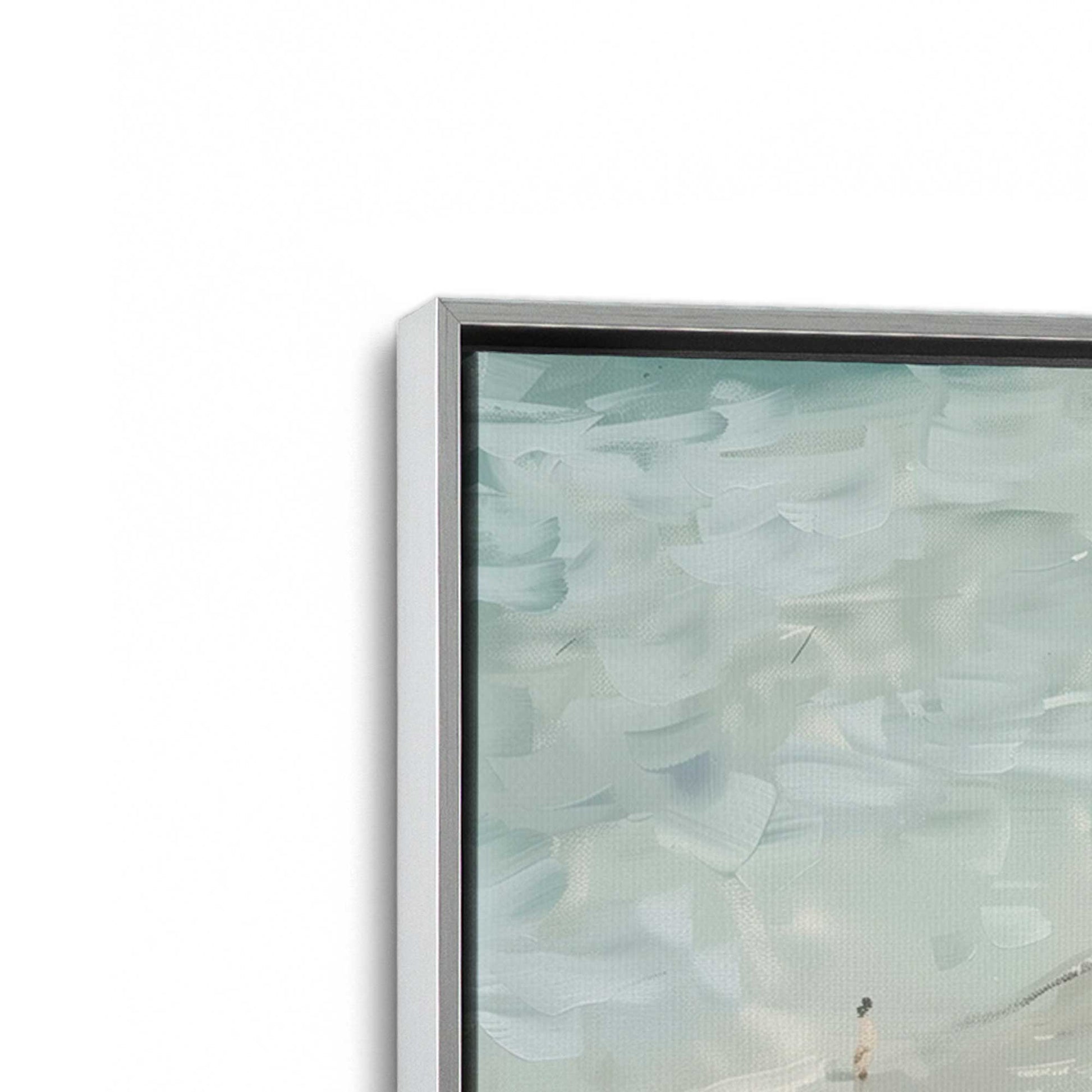 [Color:Polished Chrome], Picture of art in a Polished Chrome frame at an angle