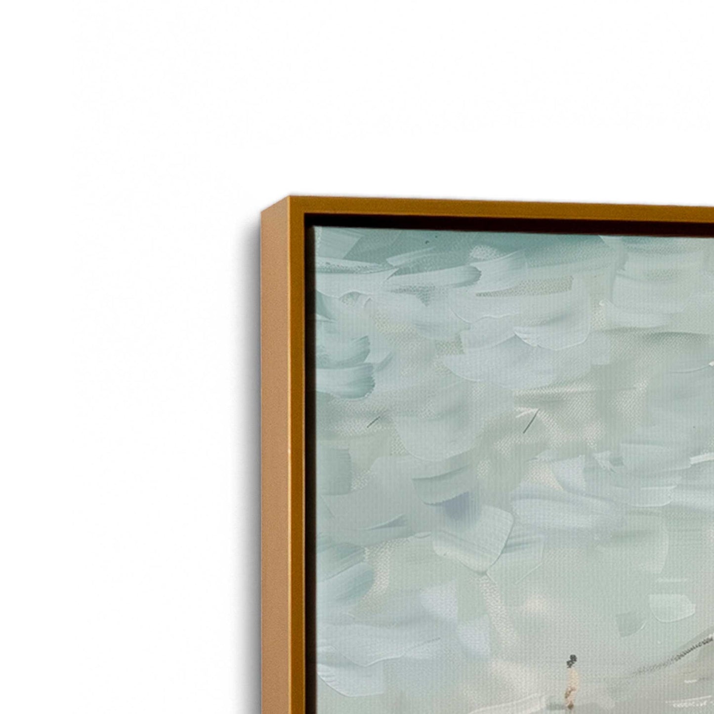 [Color:Polished Gold], Picture of art in a Polished Gold frame at an angle