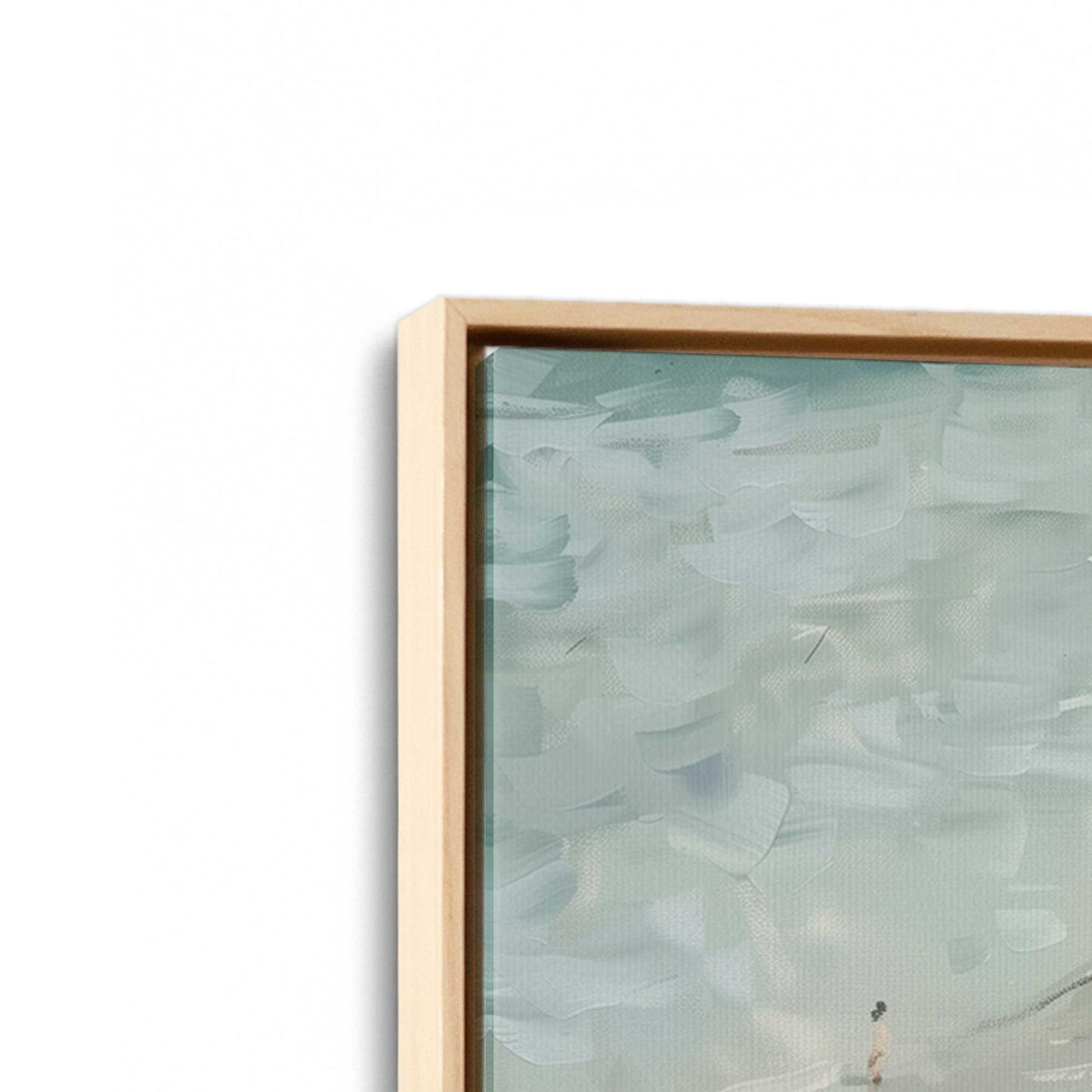 [Color:American Maple], Picture of art in a American Maple frame at an angle