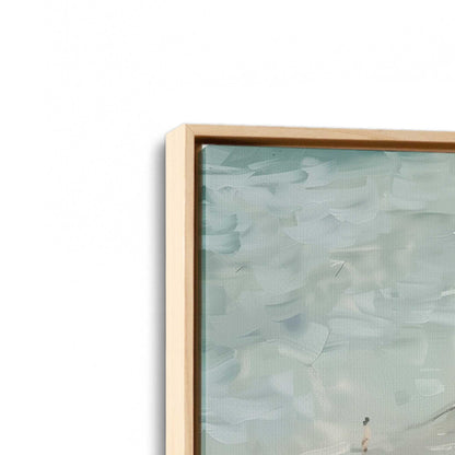 [Color:American Maple], Picture of art in a American Maple frame at an angle