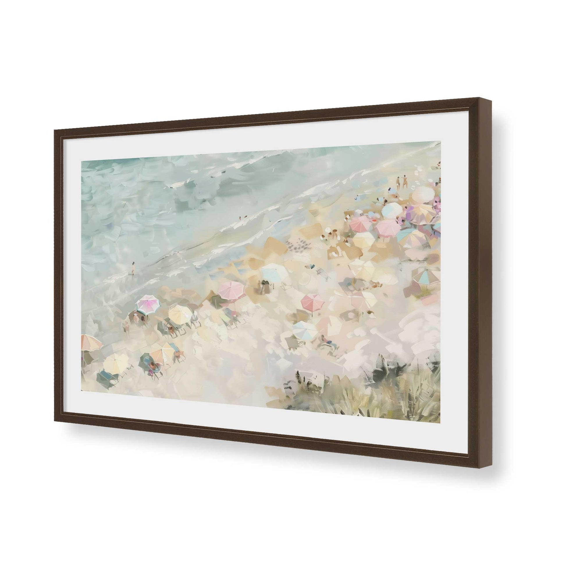 [Color:Brown], Picture of art in a Brown frame of the corner