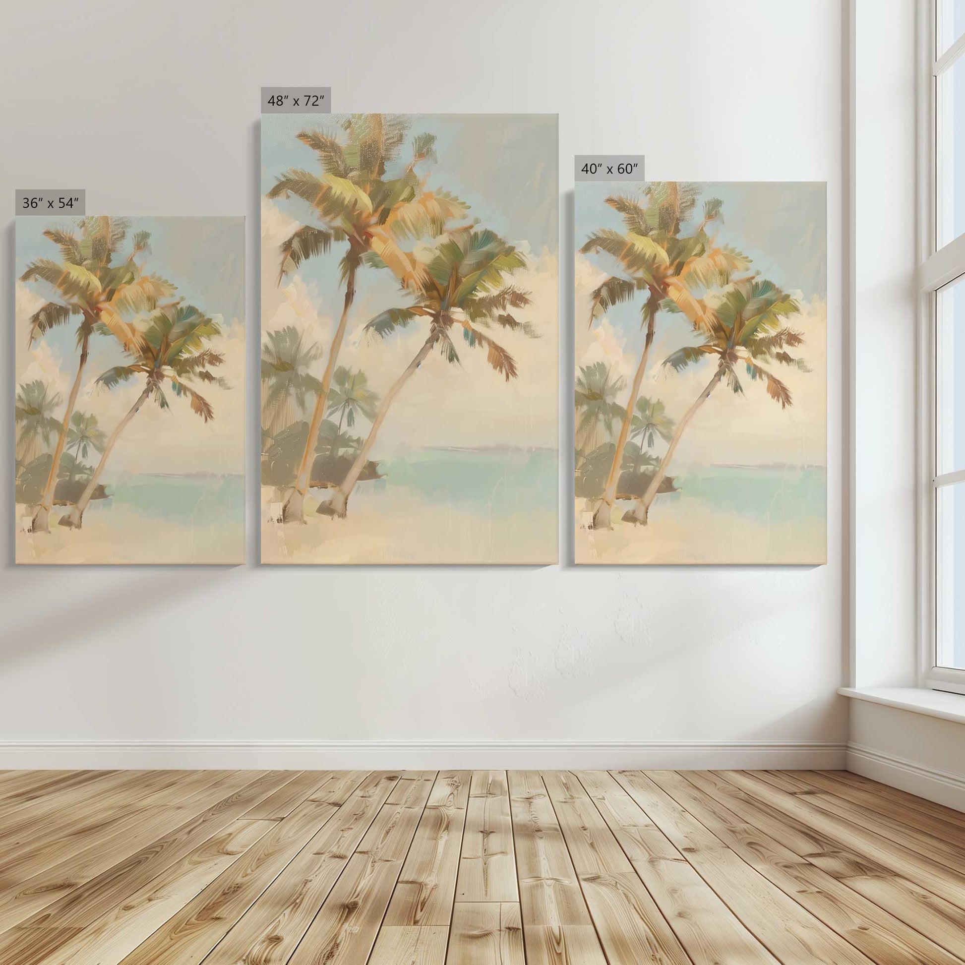 [Color:Stretched Canvas], Image showing the size comparisons