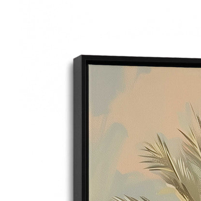 [Color:Satin Black], Picture of art in a Satin Black frame at an angle