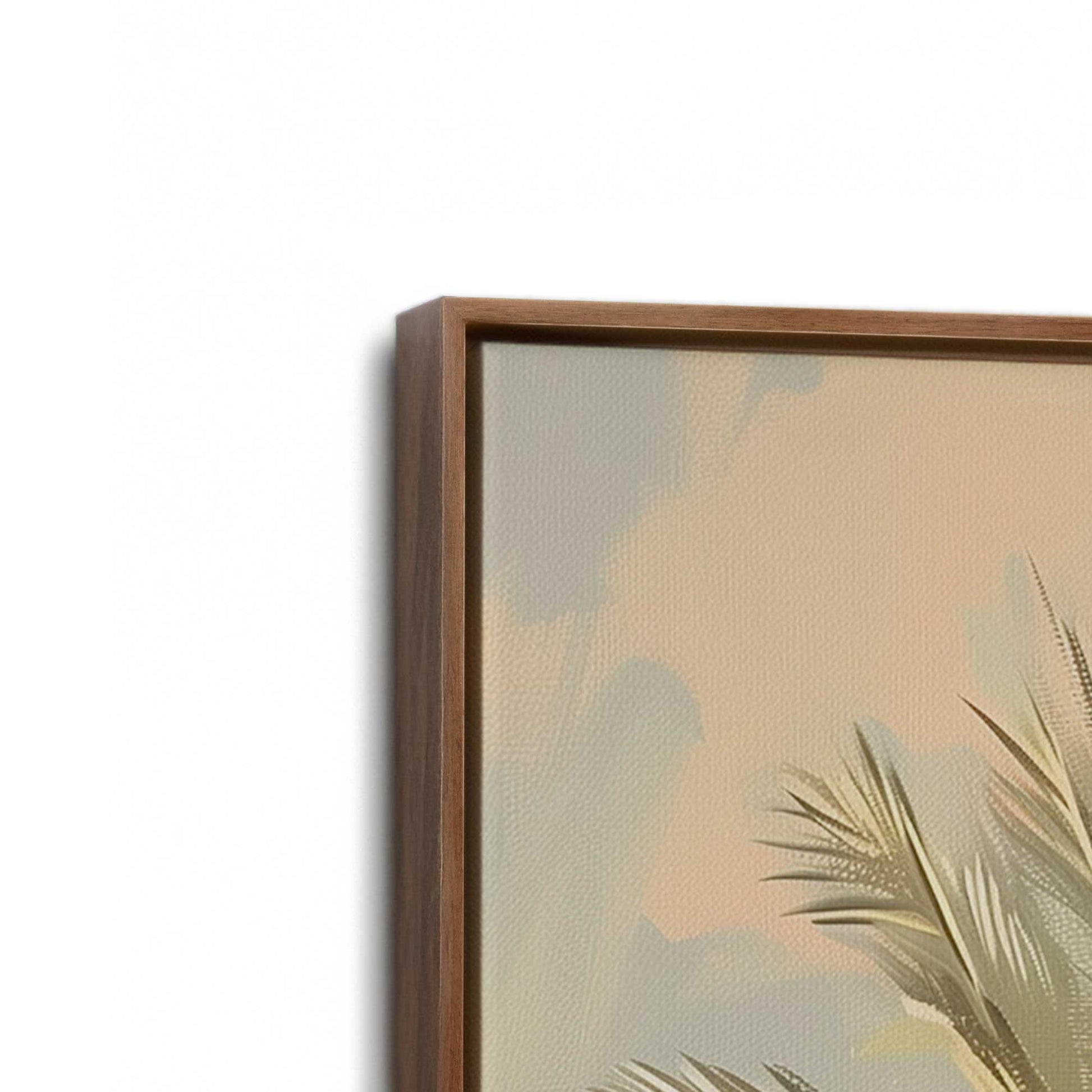 [Color:Walnut], Picture of art in a Walnut frame at an angle