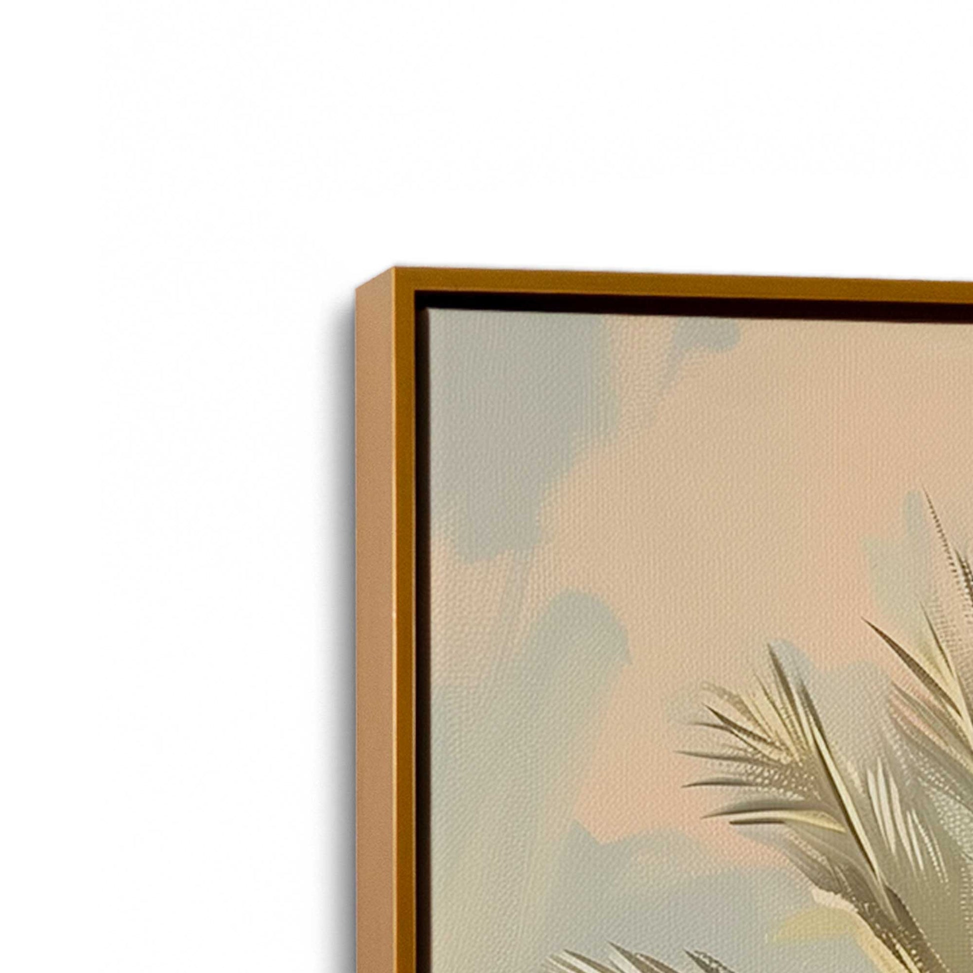 [Color:Polished Gold], Picture of art in a Polished Gold frame at an angle
