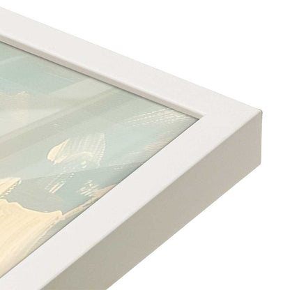 [Color:Opaque White], Picture of art in a Opaque White frame at an angle