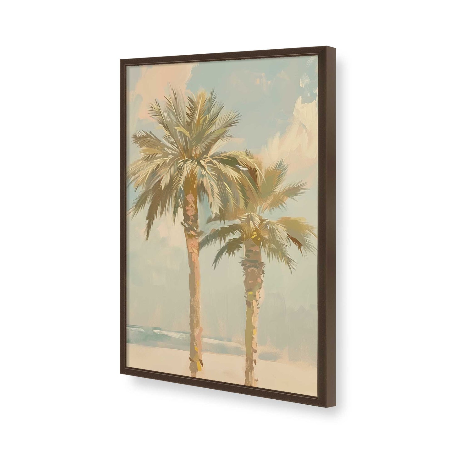 [Color:Brown], Picture of art in a Brown frame of the corner
