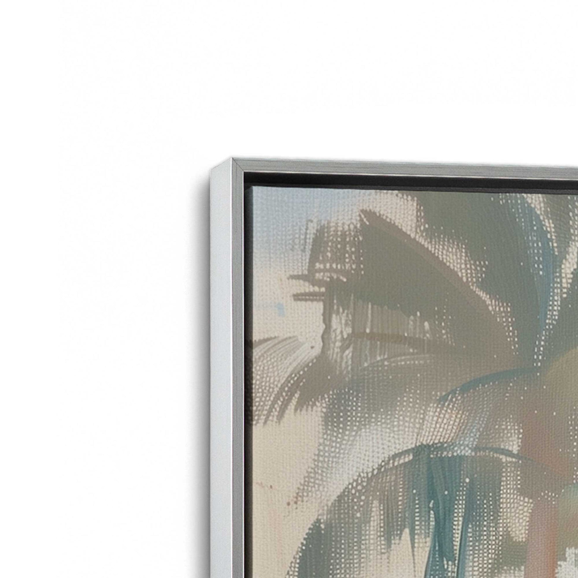 [Color:Polished Chrome], Picture of art in a Polished Chrome frame at an angle