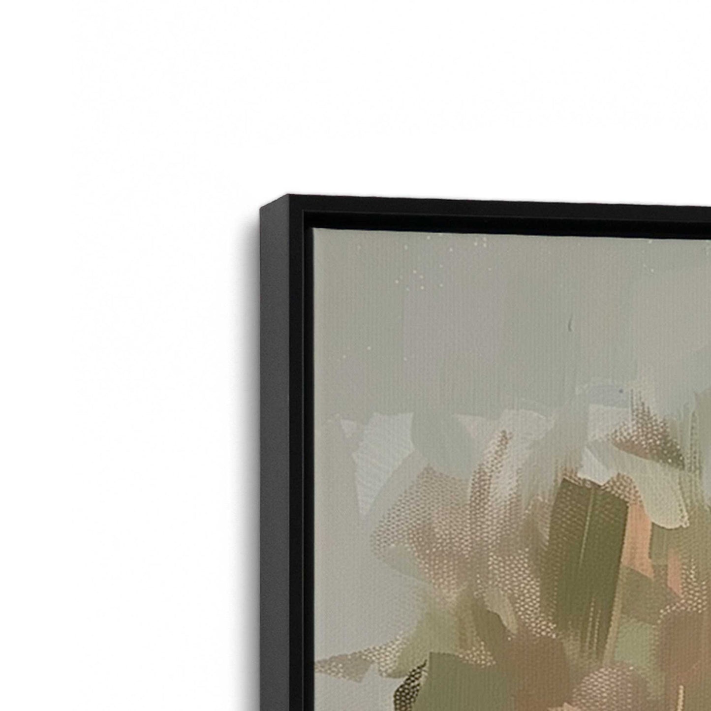 [Color:Satin Black], Picture of art in a Satin Black frame at an angle