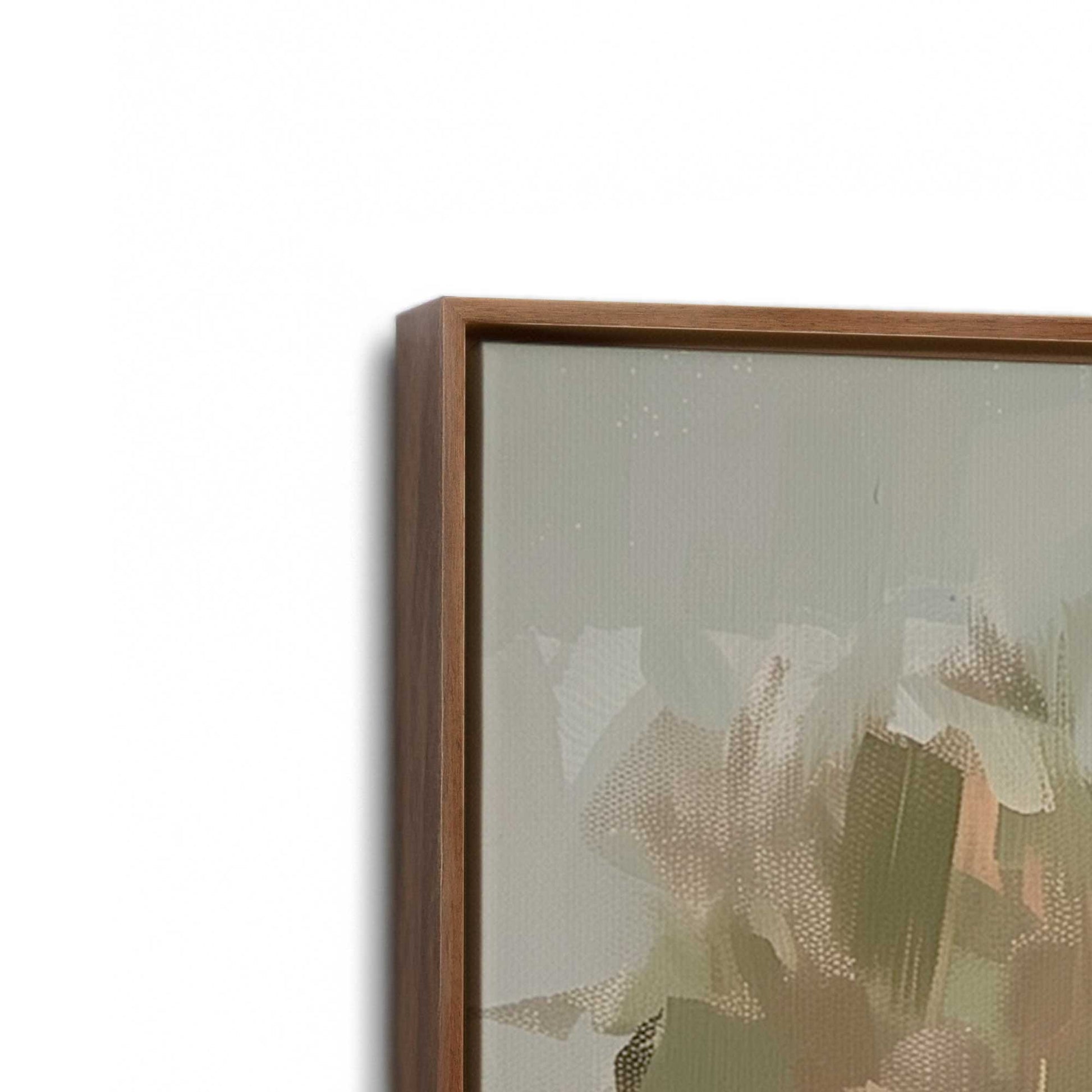 [Color:Walnut], Picture of art in a Walnut frame at an angle