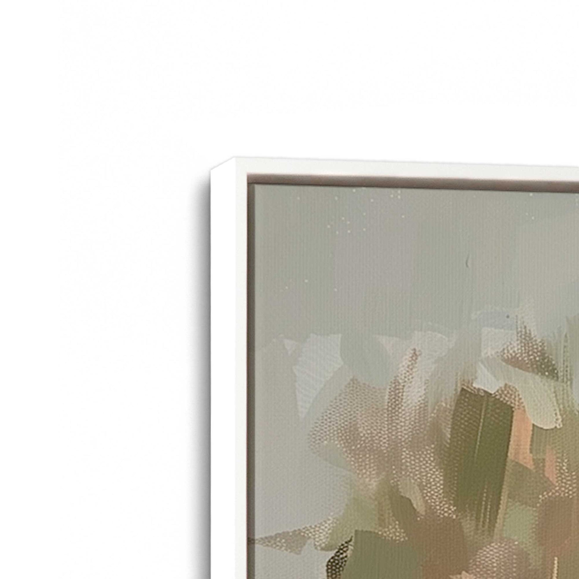 [Color:Opaque White], Picture of art in a White frame at an angle