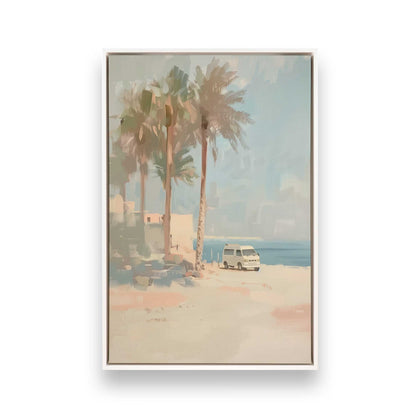 [Color:Opaque White], Picture of art in a White frame