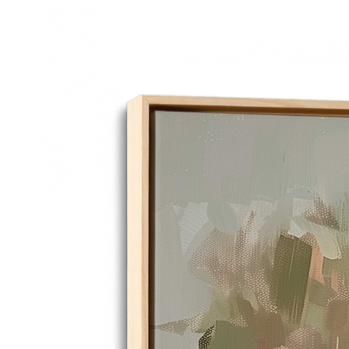 [Color:American Maple], Picture of art in a American Maple frame at an angle