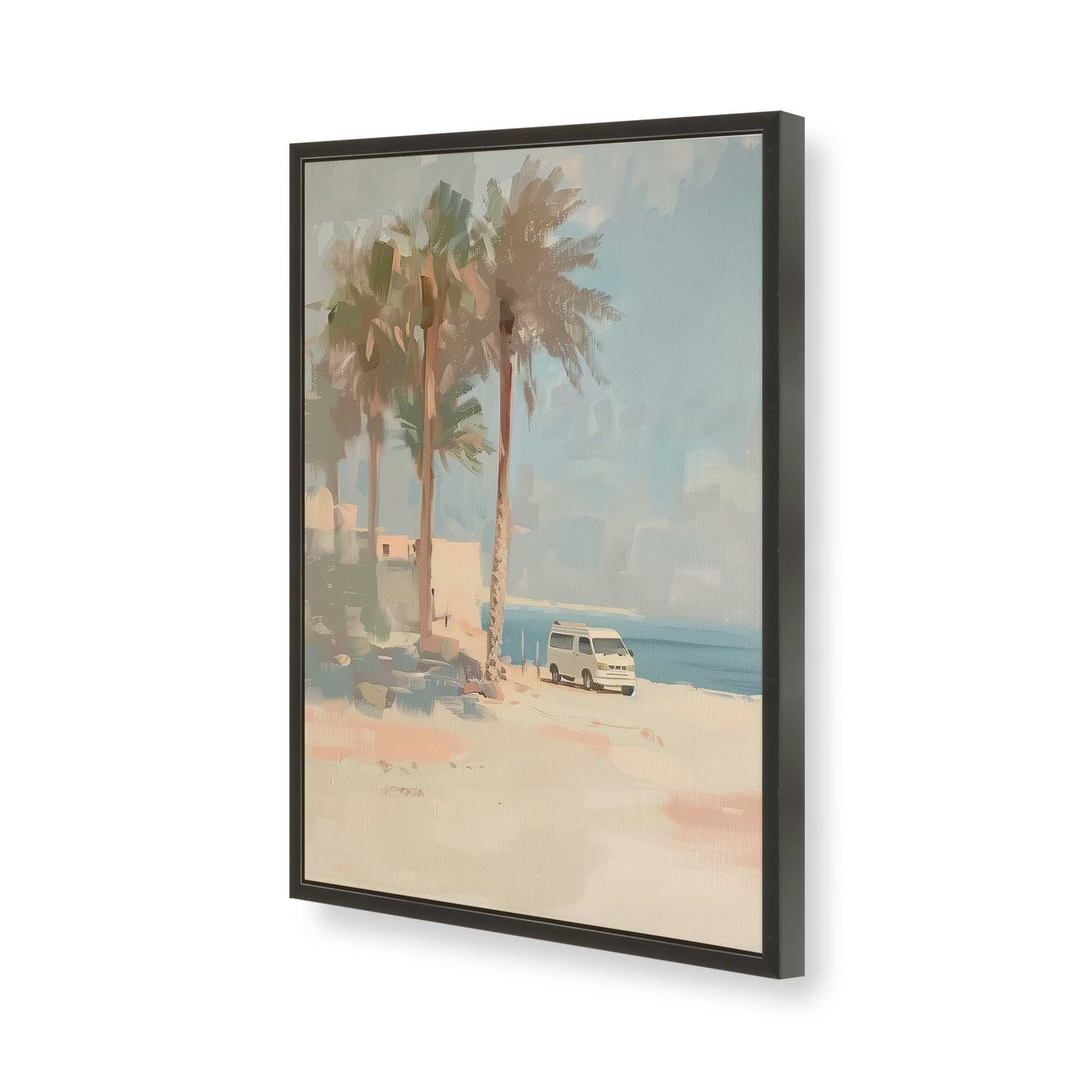 [Color:Satin Black], Picture of art in a Satin Black frame of the corner