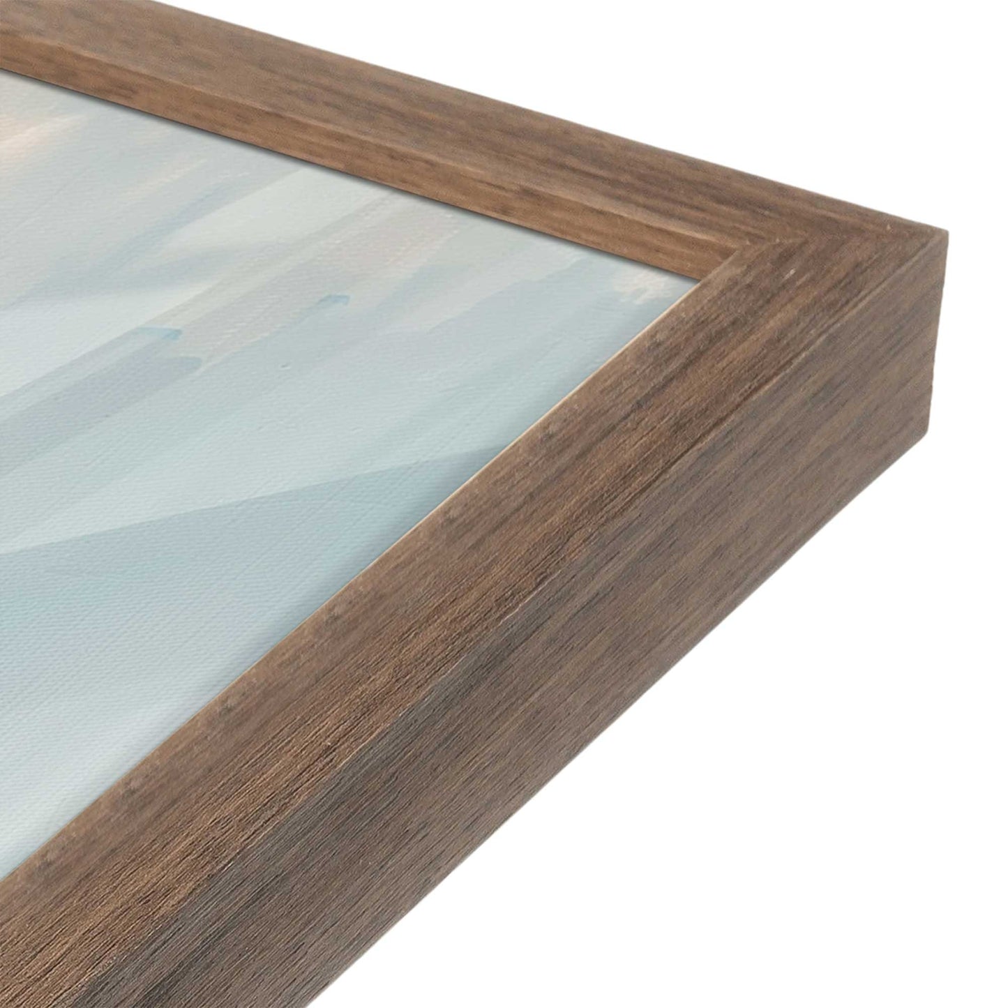 [Color:Walnut], Picture of art in a Walnut frame at an angle