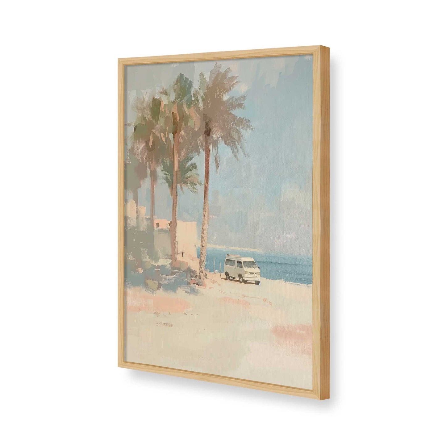 [Color:American Maple], Picture of art in a American Maple frame of the corner