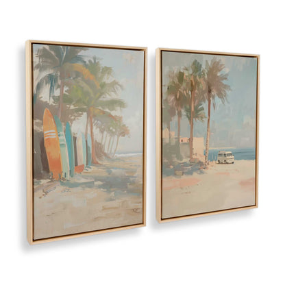 [Color:American Maple], Picture of art in a American Maple frame at an angle