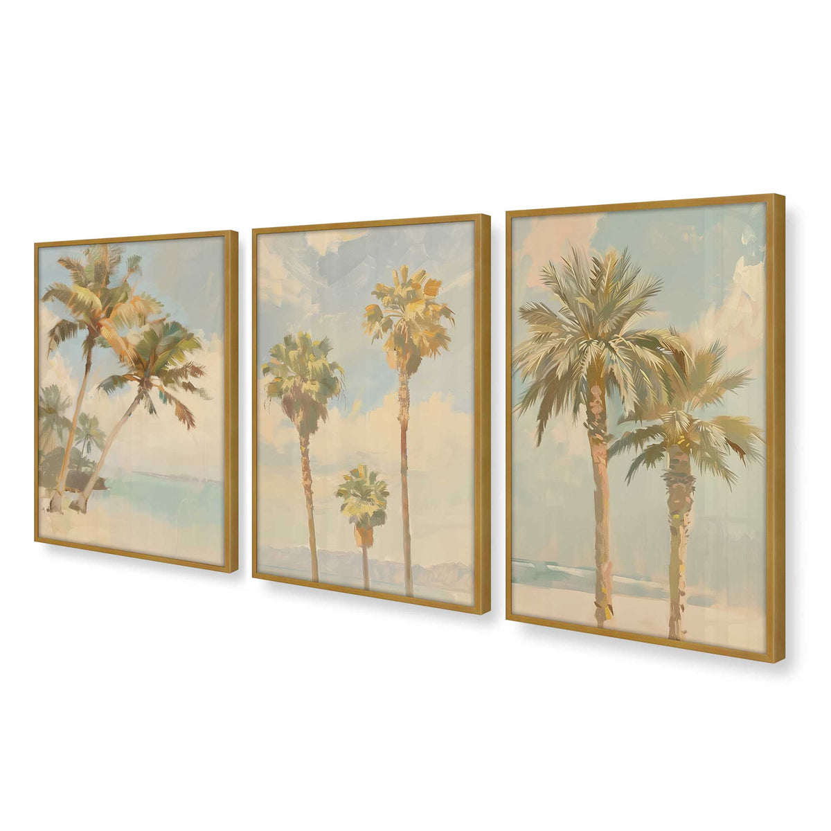 [Color:Polished Gold], Picture of art in a Polished Gold frame at an angle
