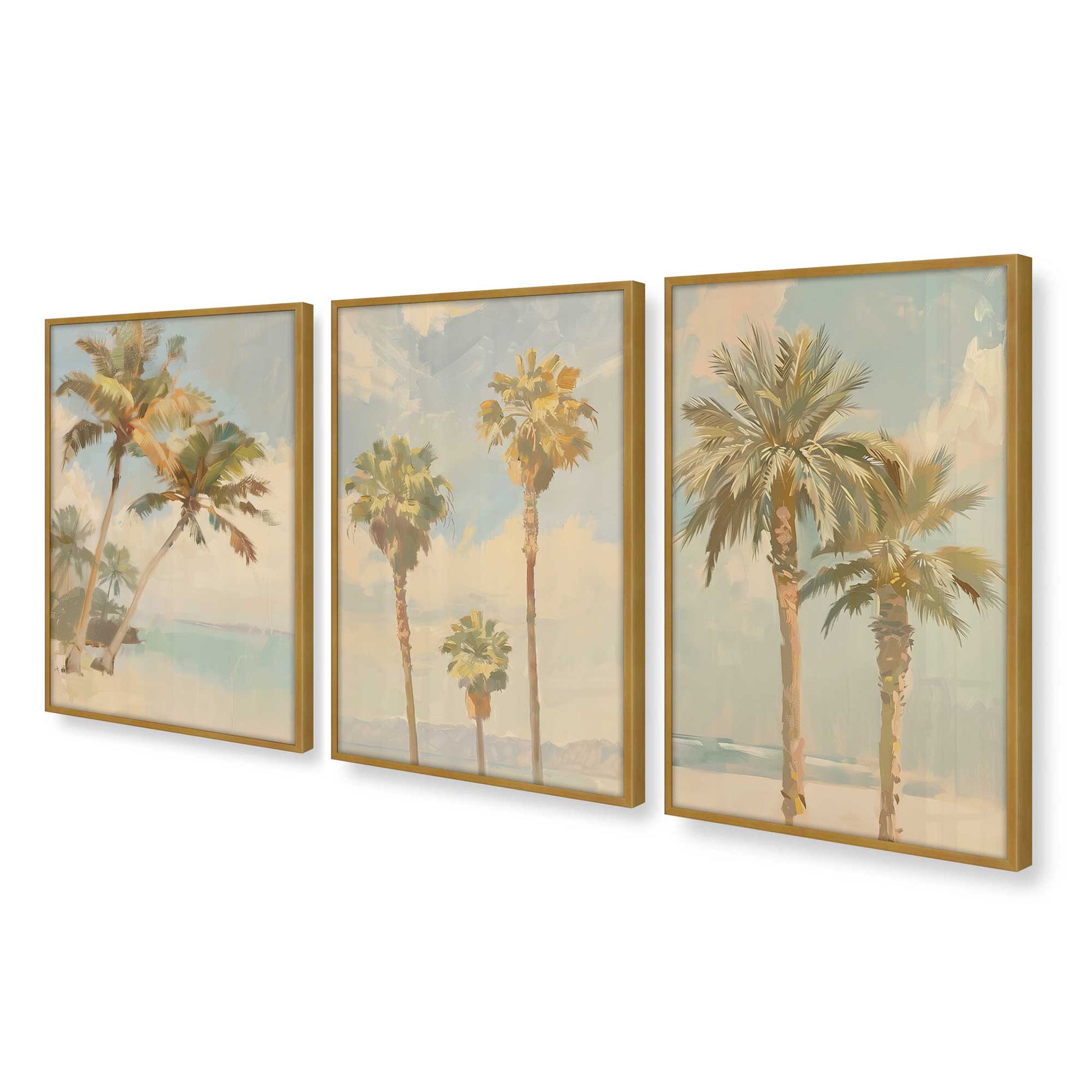 [Color:Polished Gold], Picture of art in a Polished Gold frame at an angle