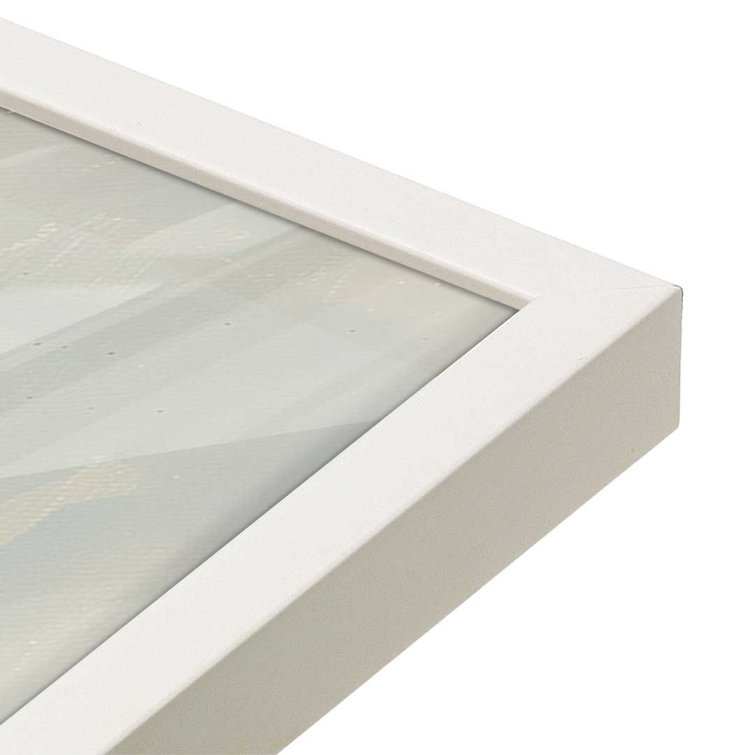 [Color:Opaque White], Picture of art in an Opaque White frame of the corner