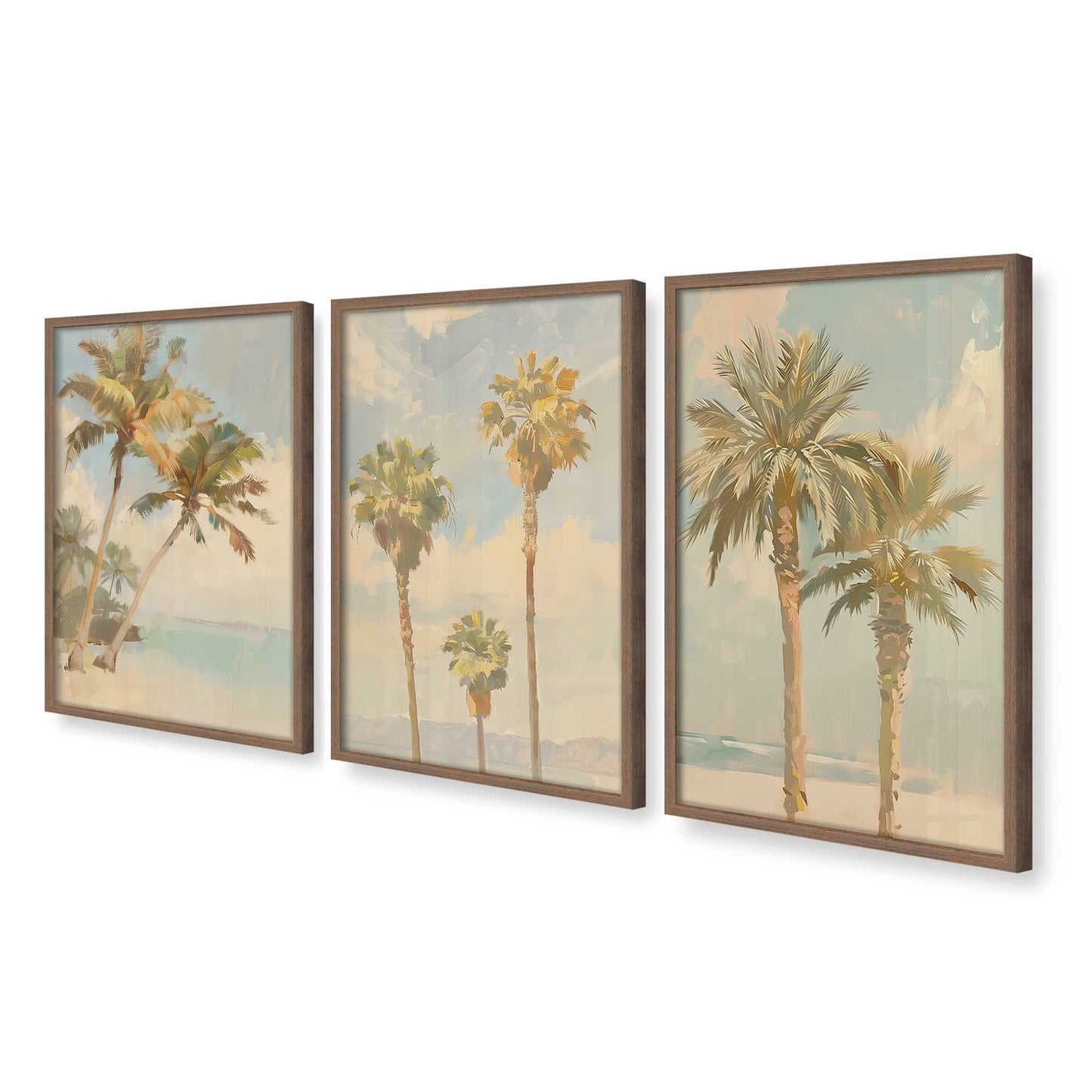 [Color:Walnut], Picture of art in a Walnut frame at an angle
