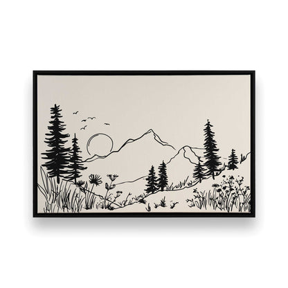 [Color:Satin Black], Picture of art in a Satin Black frame