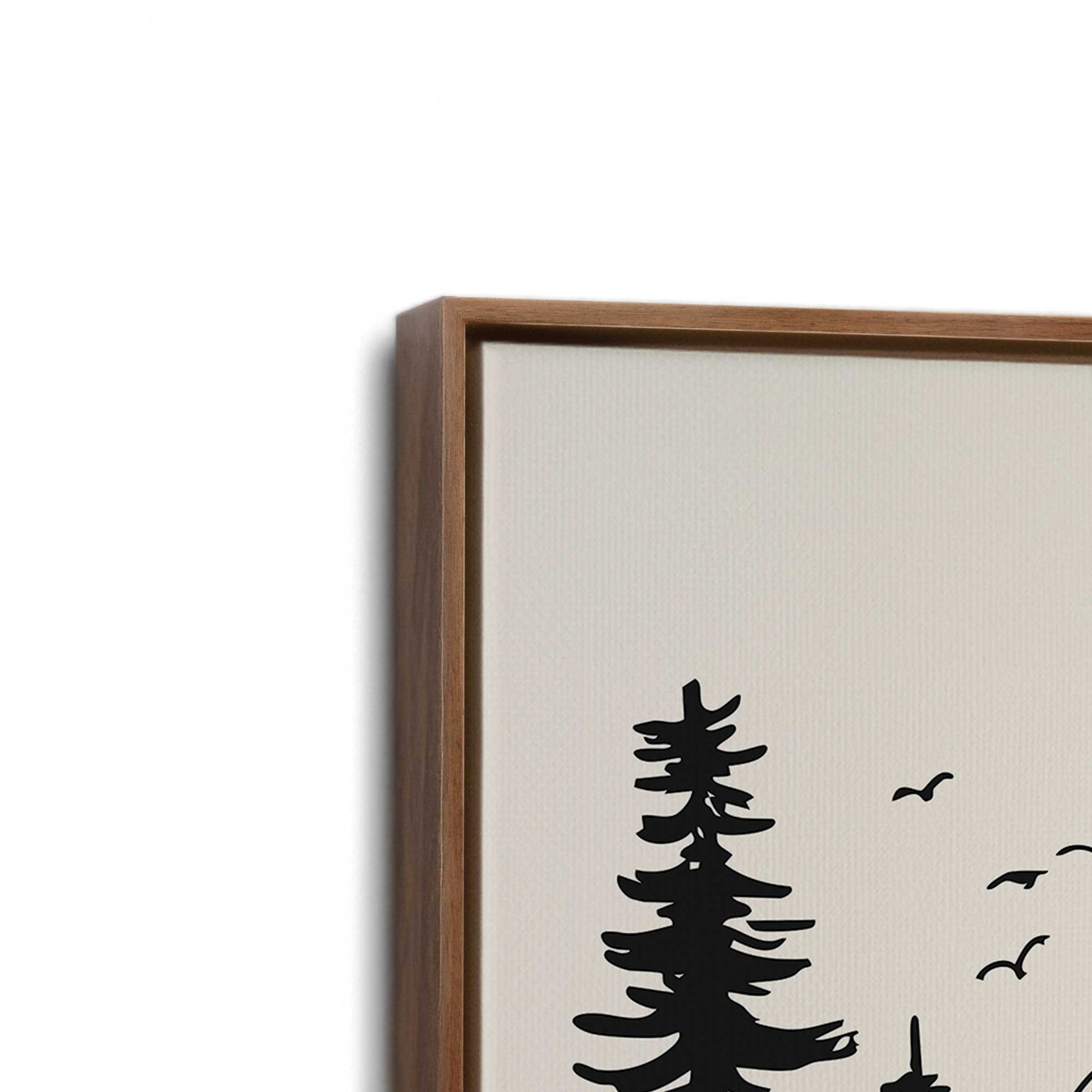 [Color:Walnut], Picture of art in a Walnut frame at an angle