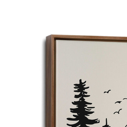 [Color:Walnut], Picture of art in a Walnut frame at an angle