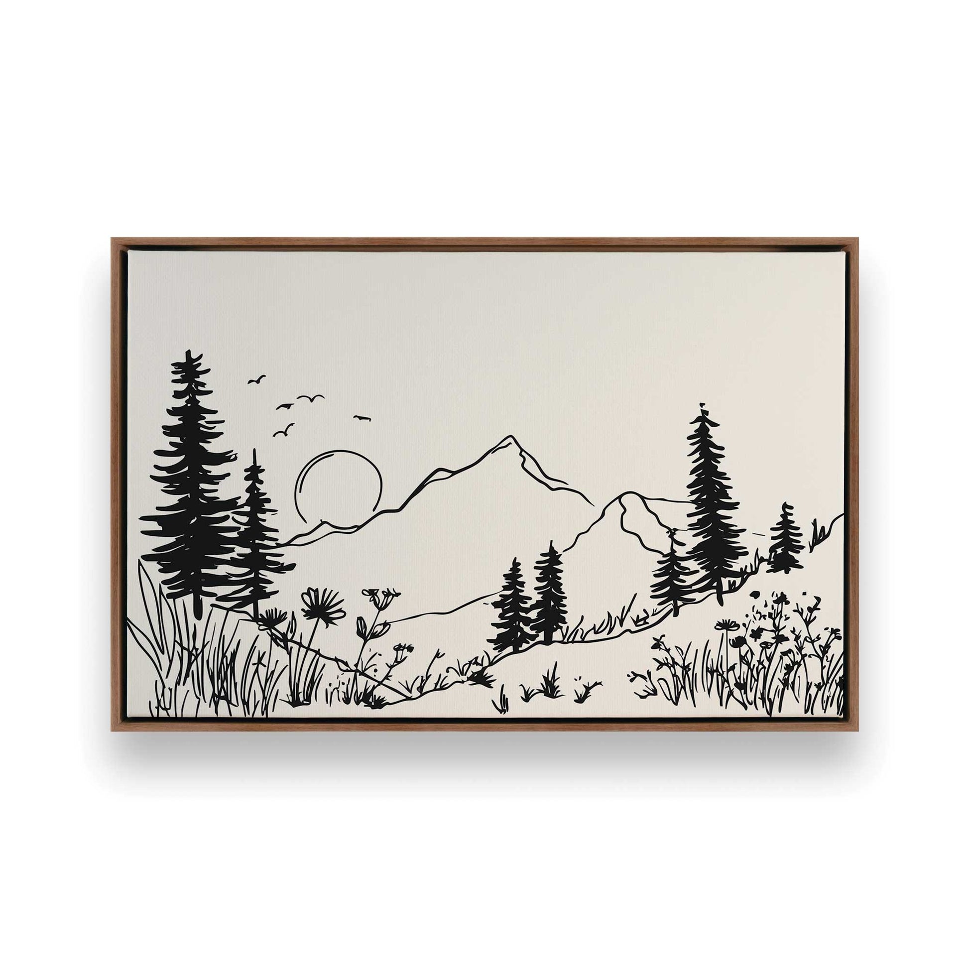 [Color:Walnut], Picture of art in a Walnut frame