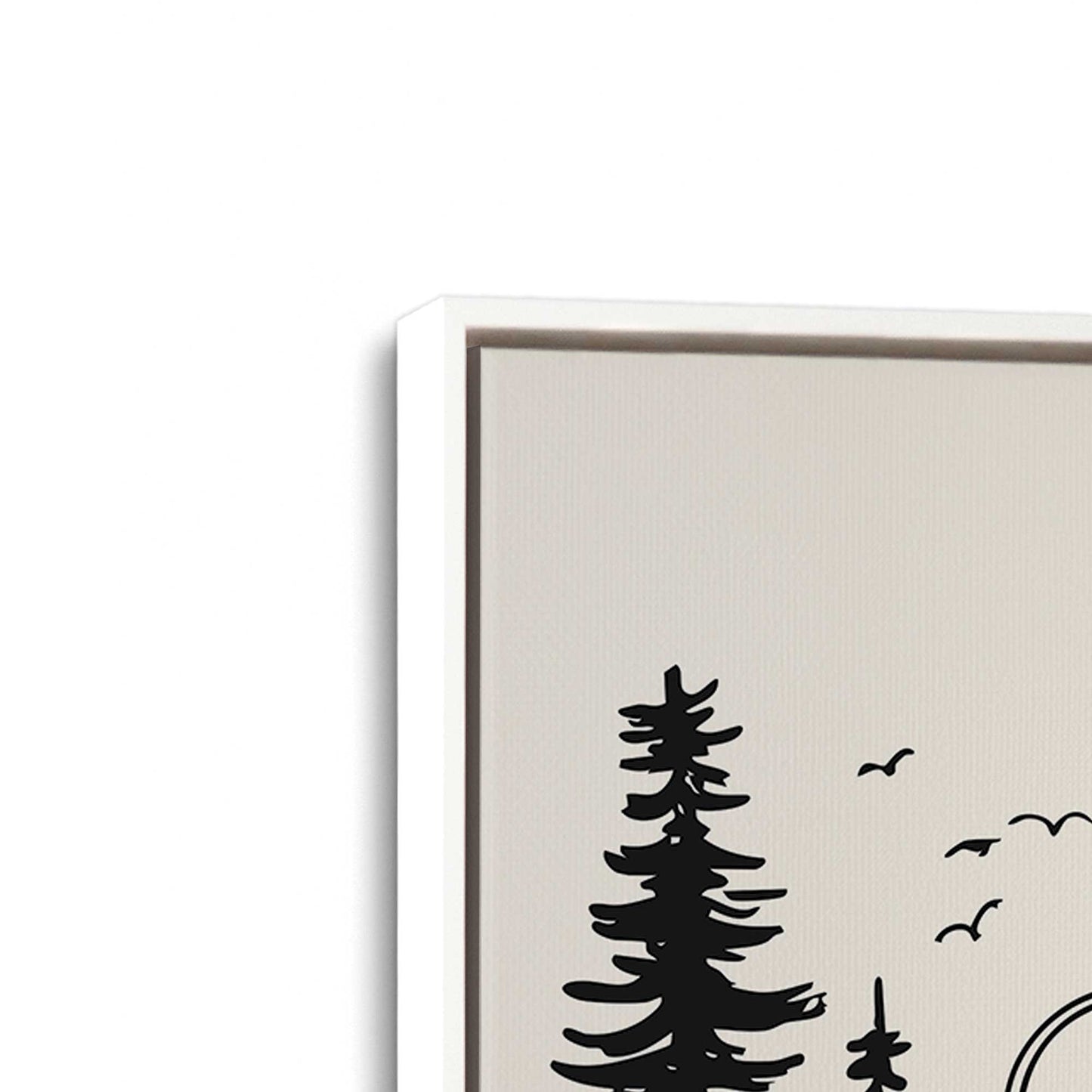 [Color:Opaque White], Picture of art in a White frame at an angle