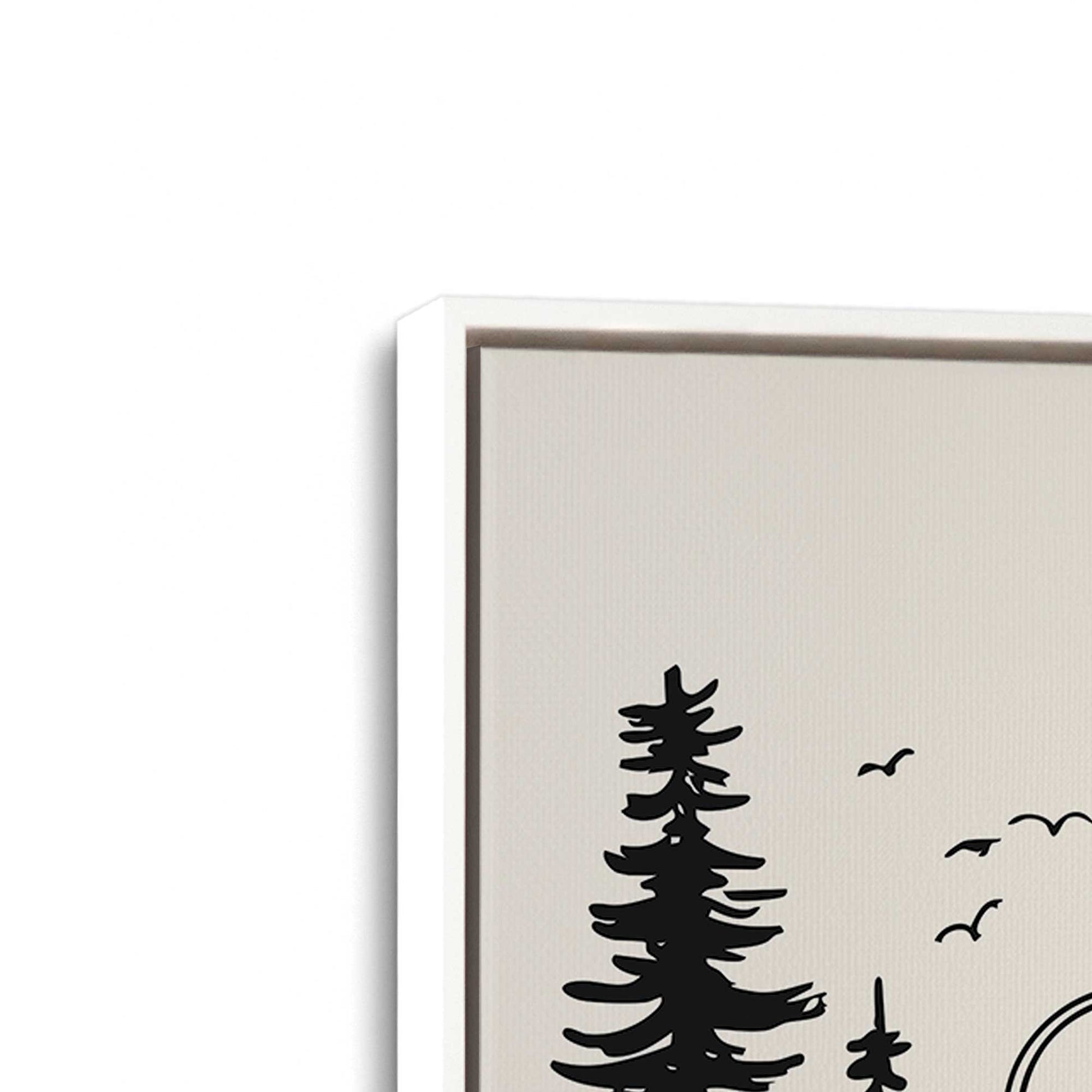[Color:Opaque White], Picture of art in a White frame at an angle