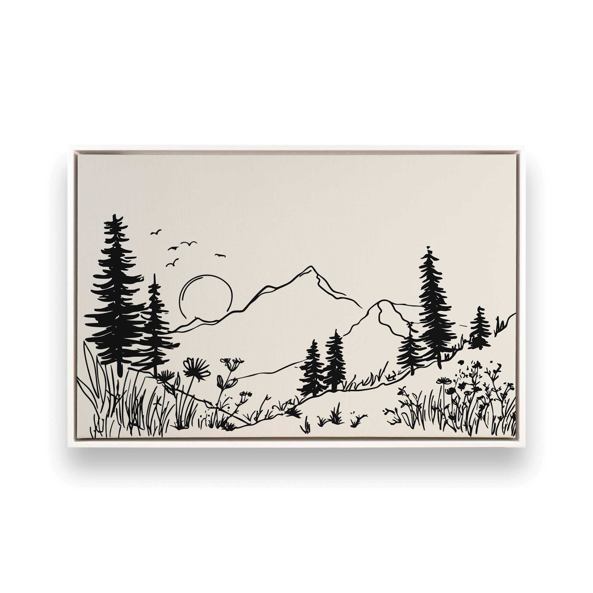 [Color:Opaque White], Picture of art in a White frame