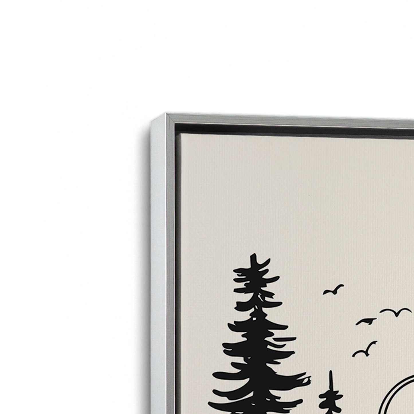[Color:Polished Chrome], Picture of art in a Polished Chrome frame at an angle