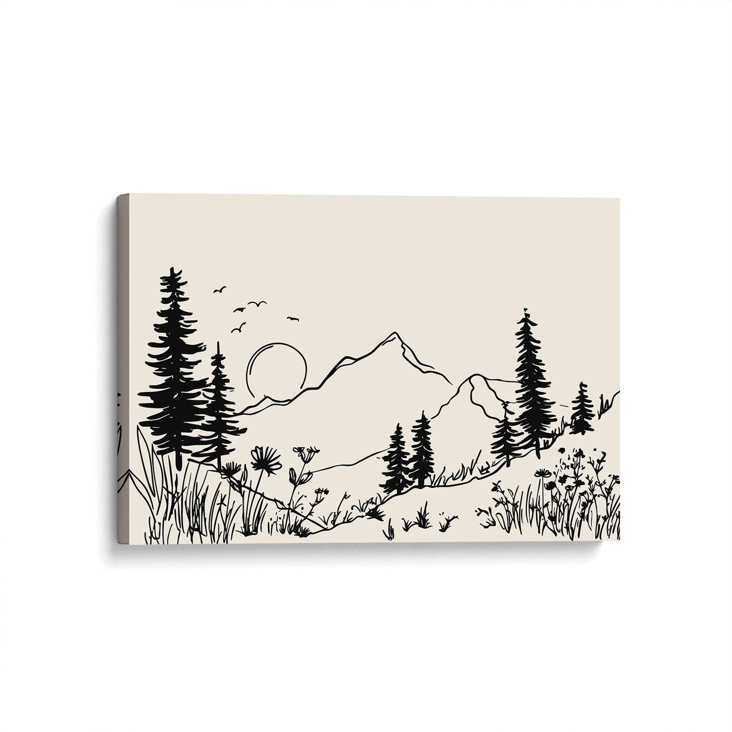 [Color:Stretched Canvas], Picture of art at an angle