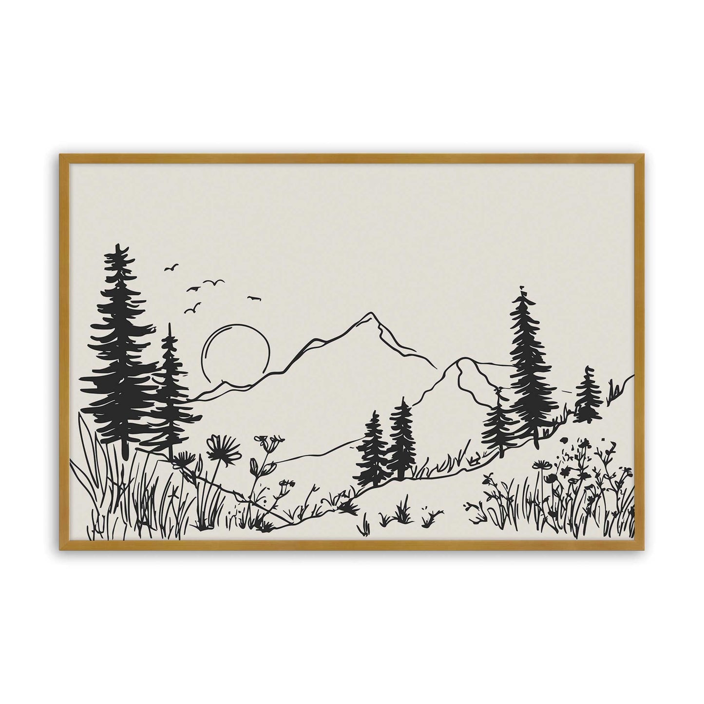 [Color:Polished Gold], Picture of art in a Polished Gold frame