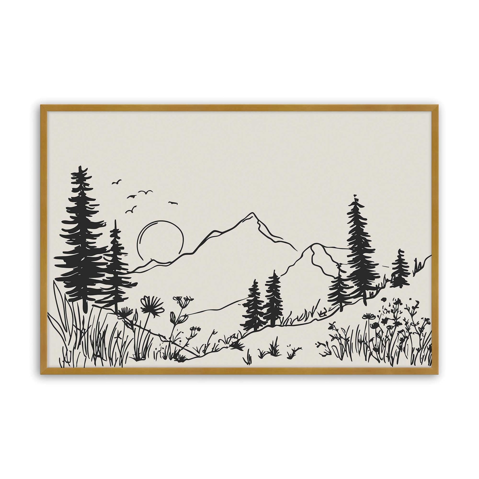 [Color:Polished Gold], Picture of art in a Polished Gold frame