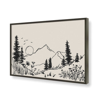 [Color:Satin Black], Picture of art in a Satin Black frame of the corner
