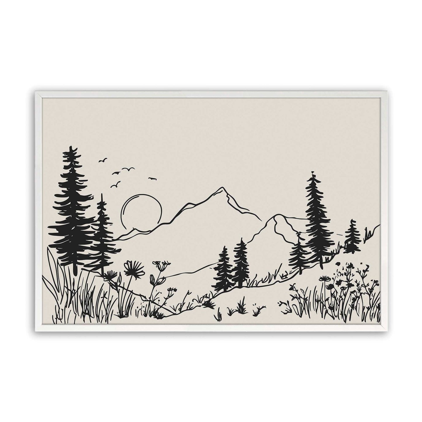 [Color:Opaque White], Picture of art in a Opaque White frame