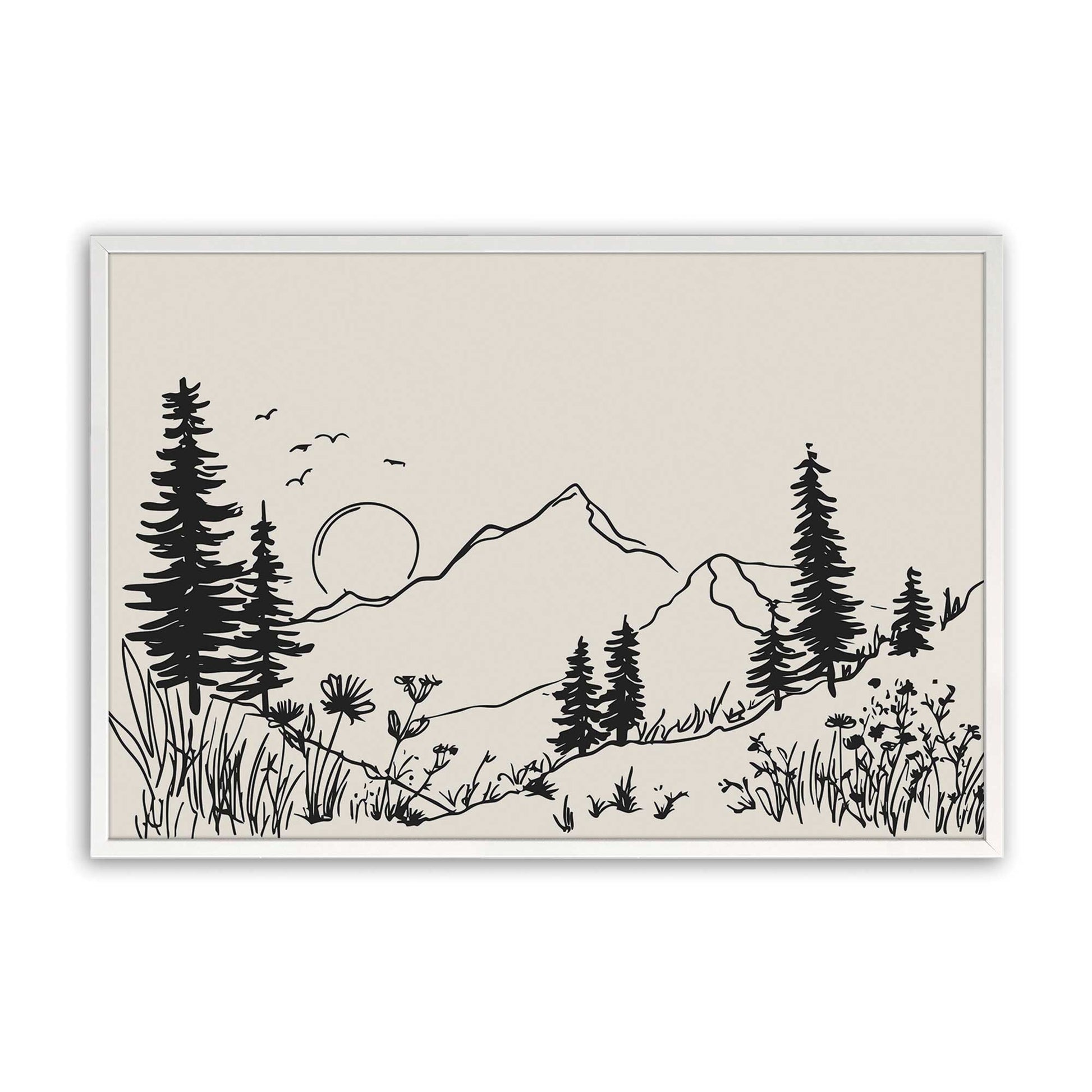 [Color:Opaque White], Picture of art in a Opaque White frame