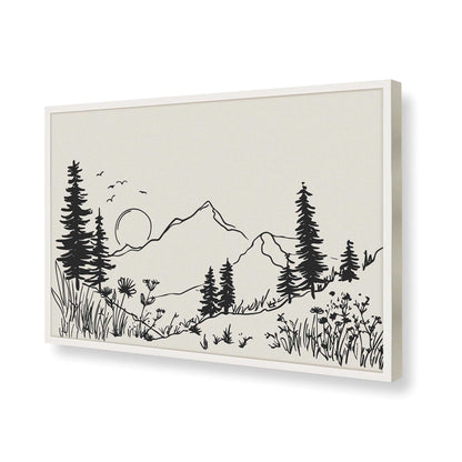 [Color:Opaque White], Picture of art in a Opaque White frame of the corner